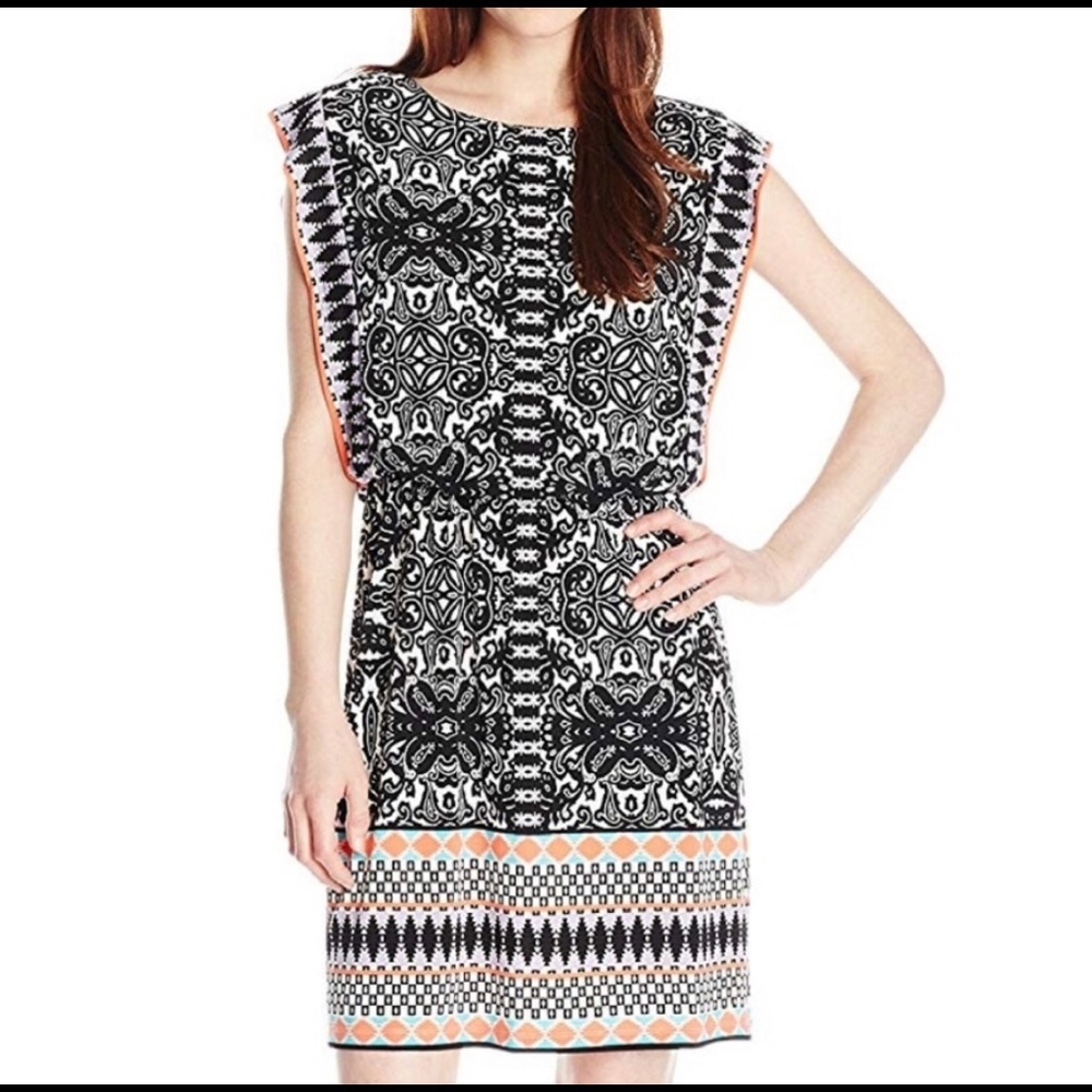 London Style NWOT  Round Neck Blouson Dress 4